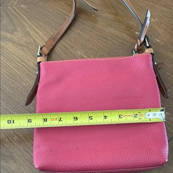 Dooney & Bourke Fuchsia Pink & Brown Leather Convertible Shoulder Crossbody Bag - Picture 6 of 16